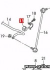 картинка Втулка переднего стабилизатора Поло седан, 6Q0 411 314 P