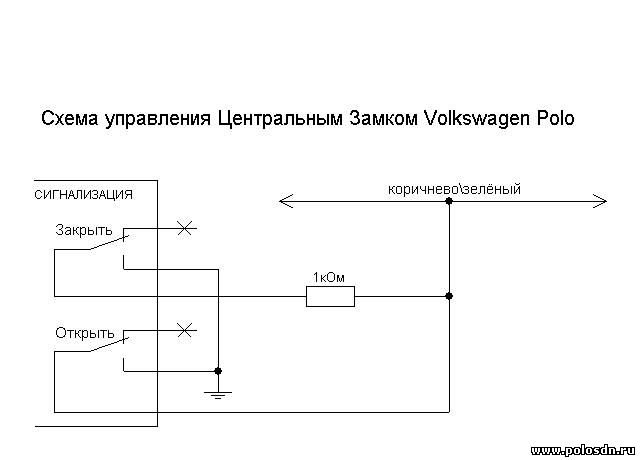 Схема управления центральным замком фольксваген5 Схема управления центральным замком фольксваген5