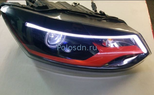 светодиодные фары поло седан